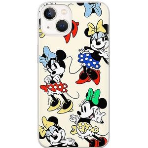 ERT GROUP Originele iPhone 13 Mini mobiele telefoonhoes met officiële Disney-licentie Minnie 076-patroon perfect passend bij de vorm van de mobiele telefoon, TPU-hoes