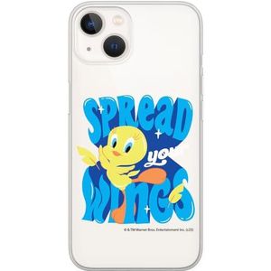 ERT GROUP mobiel telefoonhoesje voor Iphone 13 MINI origineel en officieel erkend Looney Tunes patroon Tweety 014 optimaal aangepast aan de vorm van de mobiele telefoon, gedeeltelijk bedrukt