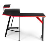 Hoekbureau - gaming bureau - 150x120x73 cm - zwart rood