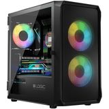 Case Logic - Concept Portos - Mini ATX Behuizing - Zwart - Glas