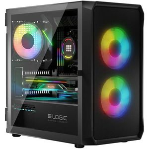 Logic Concept Computer case PORTOS ARGB MINI zwart
