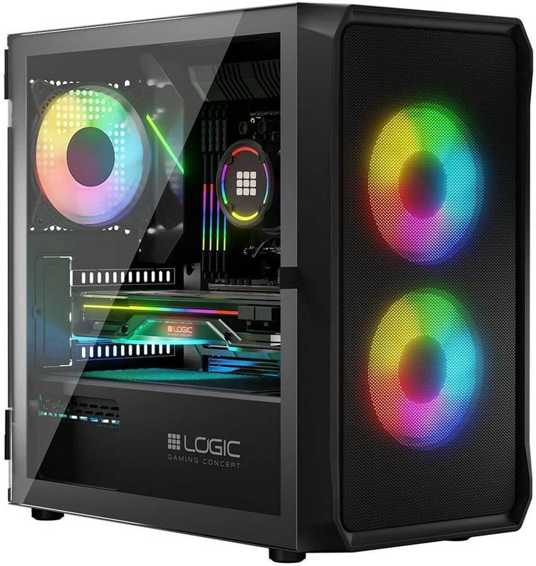 Case Logic - Concept Portos - Mini ATX Behuizing - Zwart - Glas