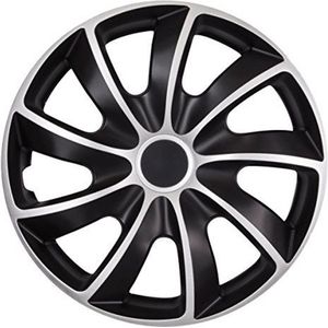NRM QUAD BICOLOR CS Wieldoppen  13 "" - 4 stuks zwart en zilver