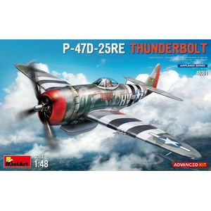 1:48 MiniArt 48001 P-47D-25RE Thunderbolt - Advanced Kit Plastic Modelbouwpakket