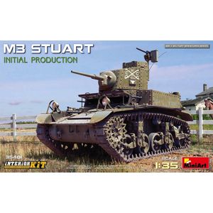 1:35 MiniArt 35401 M3 Stuart - Initial Production - with Interior Kit Plastic Modelbouwpakket