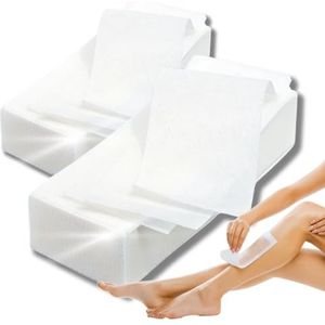 LALILL Vliesstrips, 200 stuks voor was, vliesstrips voor ontharing met warme was en suikerpasta voor het gezicht, lichaamshaar, epileren, waxstrips