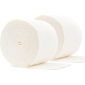 LALILL Tandenpads, 2 rollen à 500 stuks, pluisvrij, voor cleaner, remover, wipes, nageldesign, manicure, cellulosevrij, gel, gellak, nagels