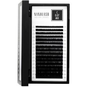 Wimpers voor Wimperextensions Nanolash - wimpers voor professionele verlenging, valse wimpers voor wimperextensions (0.07 C, MIX 6-13mm)