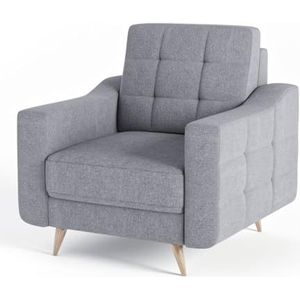 Siblo Toro fauteuil - relaxstoel - fauteuil woonkamer - televisiestoel - cocktailstoel - armleunstoel - houten poten - televisiestoel relaxstoel - 95x93x91 cm - roze