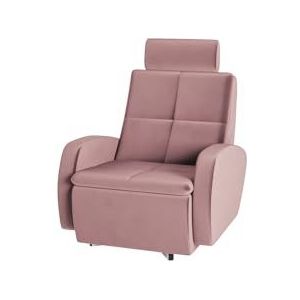 Siblo Amula fauteuil - draaistoel - relaxstoel voor woonkamer - armleunstoel - televisiestoel relaxstoel - 70x90x95 cm - roze