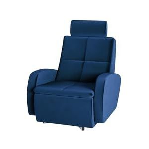 Siblo Amula fauteuil - draaistoel - relaxstoel voor woonkamer - armleunstoel - televisiestoel relaxstoel - 70x90x95 cm - blauw
