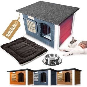 Springos Kattenhuis - Voor Buiten - Geïsoleerd - 56 x 46 x 39 cm | bol