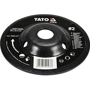 YATO Professionele raspschijf voor haakse slijpers naar keuze 115 mm 125 mm slijpschijf voor houtkunst houtkunst (125 mm nr. 2 recht, volledig afgeschuind) 0