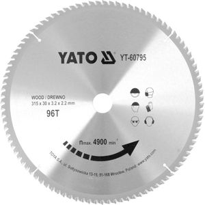 YATO Cirkelzaagblad Ø315 mm - 96T - binnendiameter 30 mm