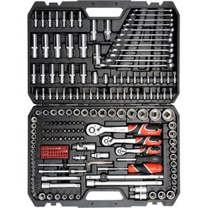 YATO - Dopsleutelset - Zwart - Chroom-Vanadiumstaal - 216 Delen