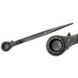 VOREL TWO-SIDED Socket Wrench with ratchet 19x22MM for scaffolding 52936