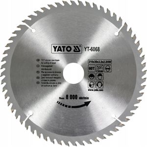 YATO Cirkelzaagblad Ø210 mm - 60T - binnendiameter 30 mm