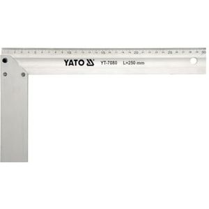 Yato Yt-7080 - aluminium 250 mm geodriehoek met hoge hakken
