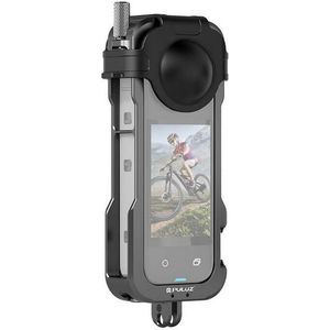 PULUZ - Metalen Beschermkooi en Lensdop - Foto-video Accessoire - Zwart - Voor Insta360 X4