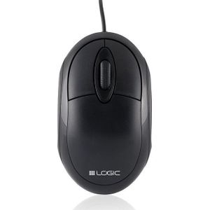 Logic Concept Optical Mouse zwart LM-11 USB 2.0 ( zwart)