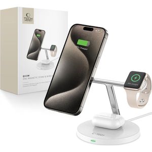 TECH-PROTECT - QI15W-A35 - Draadloze Oplader - Wit - 3-in-1 MagSafe