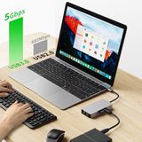 TechProtection - 9-in-1 USB-C Hub - USB 3.0 - HDMI - SD Kaart - 100 Watt