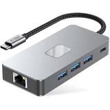 TechProtection - 9-in-1 USB-C Hub - USB 3.0 - HDMI - SD Kaart - 100 Watt