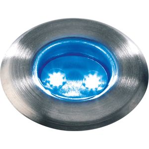 Garden Lights: Astrum Blauw Grondspot 12 Volt - Zilvergrijs