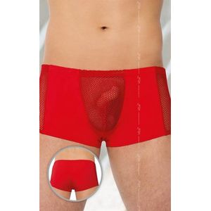 SoftLine Collection Sexy transparente heren boxers met visnet Rood M