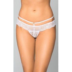 Softline | string met open kruis | wit | S/M