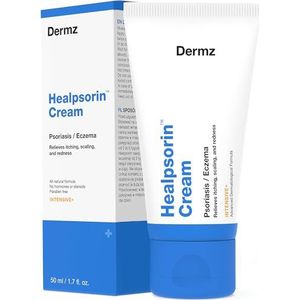 Healpsorine crème (50 ml) tegen psoriasis - eczeem, rosacea en dermatitis - natuurlijke verzorgende formule voor handen, gezicht en ellebogen - hydraterende lotion