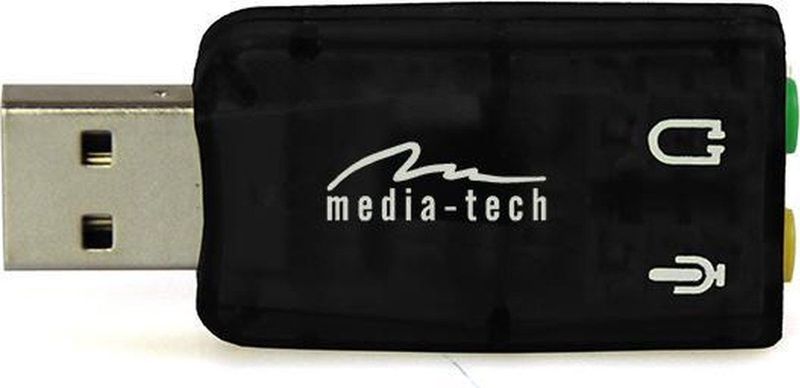 Media-Tech - VIRTU 5.1 MT5101 - Geluidskaart - Zwart - USB