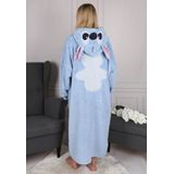 Disney - Stitch - Damessweatshirt - Blauw - Capuchondeken - Snuddie - Lang - Ritssluiting