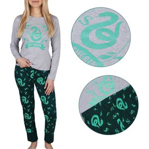 Harry Potter Slytherin Pyjama met lange mouwen voor meisjes, KATOENEN tweedelige pyjama 100% KATOEN