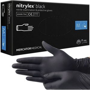 Nitril Handschoenen - Zwart - Synthetisch Rubber - Poedervrij