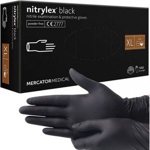 Beautylushh Nitril Wegwerphandschoenen Zwart Poedervrij 100 stuks Maat XL