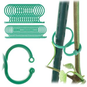 200 stuks plantenclips, transparant, kunststof, plantenclips, plantenclips, wijnclips, komkommerclips, rankhulp, 25 mm, voor groenten, tomaten, planten, ondersteuning voor wijnstokken