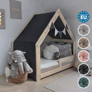 Need Sleep - Hemel van Katoen - Antraciet - 402x90 cm - Decoratie voor Huisbed 90x180