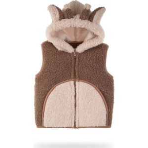 Alwero - Girafy - Bodywarmer - Bruin - 100% Wol