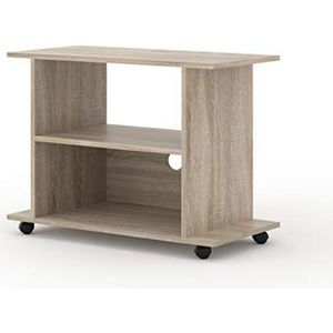 BIM Furniture TV Lowboard kast met wielen Yogi 80 cm TV tafel dressoir commode Hi-Fi tafel (Sonoma eiken)