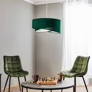 Maco Design Vivien hanglamp, tweekleurig, groen/zilver