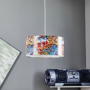 Maco Design Graffiti hanglamp met kleurrijke fotoprint