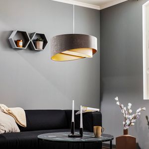 Maco Design Vivien hanglamp, driekleur, grijs/wit/goud