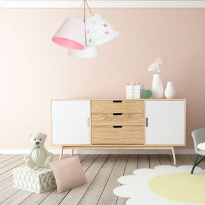 Maco Design Kinderkamer hanglamp Zsofia 3-lamps wit/roze
