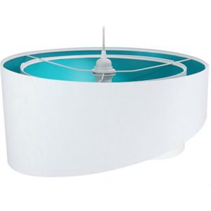 Maco Design Vivien hanglamp, tweekleurig, wit/turquoise