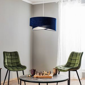 Maco Design Hanglamp Vivien, tweekleurig, blauw/zilver