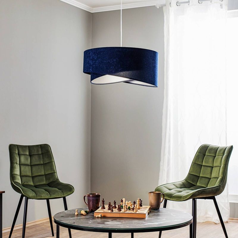 Maco Design - Vivien - Hanglamp - Blauw/Zilver - Dimbaar