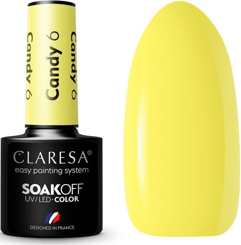 Claresa - Candy 6 - UV/LED Gellak - Geel - 5ml