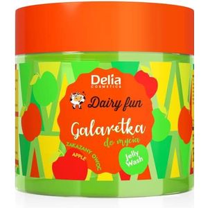 Delia Cosmetics Dairy Fun - Appelgelei voor lichaamswas - Reinigt en verfrist - Geurende en gladde huid - Intensieve sappige appelgeur - Natuurlijke extracten - 350 g