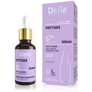 Delia Cosmetics Peptides gezichtsserum tegen huidveroudering voor Gezicht, Hals en Decolleté 30 ml